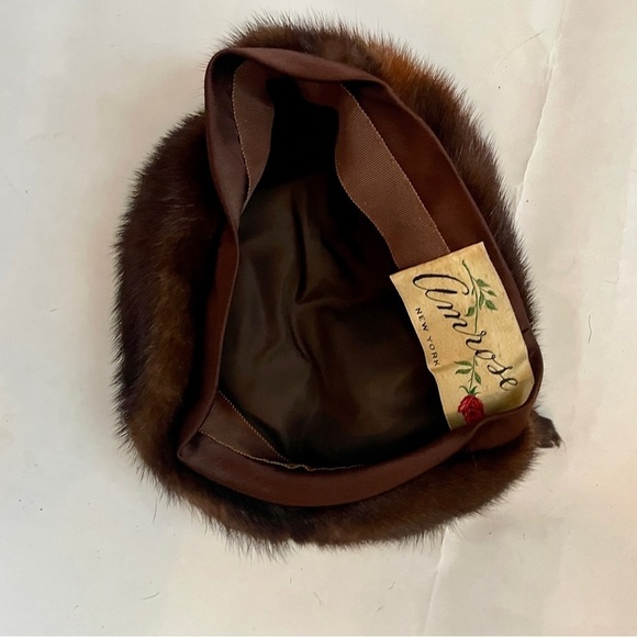 Vintage Brown Fur Hat by Ambrose New York - Picture 3 of 5
